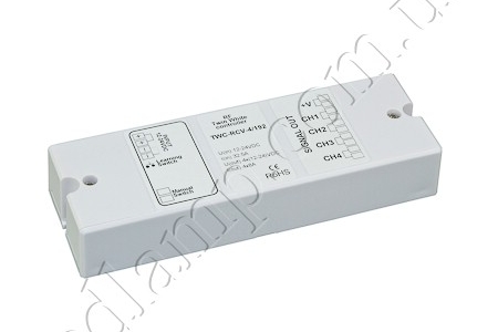 Контроллер мультибелых лент TWC-RCV-4-192 (12-24V, 2x16A)